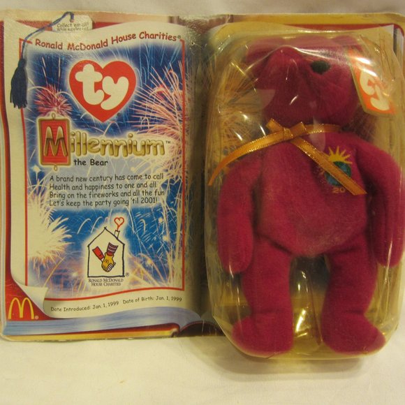 VTG 2000 TY TEENE BEANIE BABY MCDONALD'S MILLENIUM THE BEAR - Picture 1 of 8